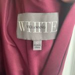 White by Vera Wang Open Back Maroon Wine Crepe Gown Dress Photo 5