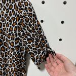 ALC Frank A.L.C. Kati Leopard Print Twist Sleeve Tee Puff Sleeves Top Size XS Photo 4