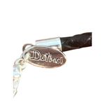 Davinci Black Braided Leather Bracelet Silver Plated Flower Pink Crystal Charm Photo 3
