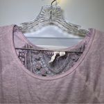 Others Follow Purple Scoop Neck Lace Crochet Accent Split Back Blouse size M Photo 3