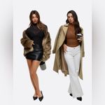 Reoria Turtleneck Sheer Mesh Long Sleeve Bodysuit, Size S, NWT Brown Photo 3