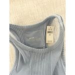 Aerie | NWT | High Neck Ribbed Ruched Bodysuit in Light Blue | Sz S Photo 4
