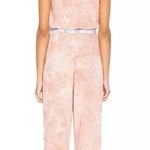 Free People Just Float Pink Tie Dye Strapless Cozy Relaxed Jumpsuit Small Photo 1
