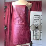 Wild Fable Red faux leather mini dress size XS bodycon sleeveless maroon zipper Photo 3