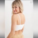 Aerie White Superchill Seamless Lace Trim Corset Tank Top Bralette - size XL Photo 6