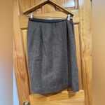 Pendleton Vintage Two Piece  Career Textured Wool Leather Trim Blazer Skirt Set Photo 7