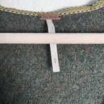 Free People  Irresistible Wool Pullover Olive‎ Green Sweater M V-Neck Long Sleeve Photo 5