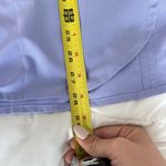 Athleta  Womens Size 1X Scrub Top Zephyr V-Neck Shirt Blue Medical Nurse Photo 4