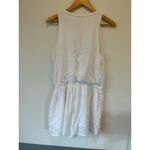 Black Swan  womens romper white cotton size M sleeveless faux wrap Photo 4