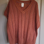 Joie  Women's V-Neck Knit Sweater, Rust, Sz Medium Photo 0
