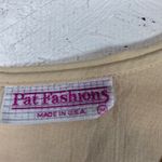 Pat Fashions Beige Lace Collar Puff Sleeve Button Up Shirt Women's Size M Tan Size M Photo 3