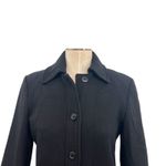 ZARA  Jacket Coat Fitted Fur Trim Manteco Wool Blend Black Size Small Photo 3