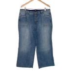 NYDJ  Womens Crop Jeans Lift X Tuck‎ Technology Cutoff Button Medium Wash Blue 16 Photo 1