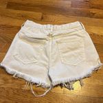 Free People Womens 26 off white Distressed Frayed Festival Jean Denim Shorts Photo 5