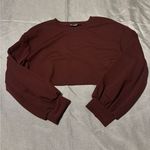 SheIn  Wine Red Long Sleeve Top Photo 0