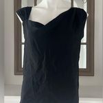 Theory  Asymmetric Classic Silk Georgette Black Top, Size S New w/Tag Retail $275 Photo 3