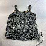 Jodee Size 14 Tankini Swimsuit Top Women's Black White Abstract Print Shelf Bra Photo 1