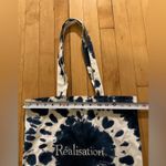 Realisation Par Blue and White Tie Dye Cotton Tote Bag Photo 2