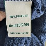 L.L.Bean  Navy Blue Mock Neck Fleece Pullover Hand-Warming Pouch Size XS Photo 4