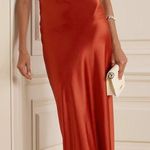 STAUD π Cadence Embellished Satin Maxi Dress in Rust Sz 4 Photo 1
