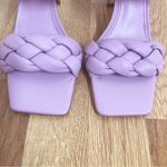 Marc Fisher Hammy Purple Braided Leather Heeled Slide Sandal Square Toe Size 6.5 Photo 4