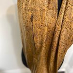 #181 VEGAN Leather Snakeskin Scarf Gold Photo 2