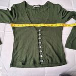 Reformation  Gellar Knit Top XS Green (Fern) Photo 7
