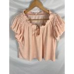 Free People  Terese Top Pink Velvet Size XS Photo 4