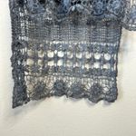 XCVI Fonda Midi Dress Crochet Blue Floral Long Boho Western Coastal Size Medium Photo 10