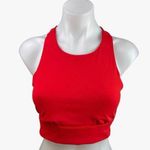 Spyder Active Women's Red Racerback Sleeveless Athletic Sports Bra Crop Top Sz M Photo 0