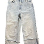 ZARA Light Blue Wide Leg Cropped Women's Jeans Photo 0