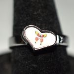 Source Unknown Nostalgic Heart/Butterfly/Best Silver Tone Metal Trendy Fairy Size 6.5 Ring Photo 0