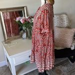 Knox Rose NWOT boho floral comfy pop over ruffle peasant cotton blend dress Lββ Photo 5
