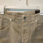 RaRe women's size 30 dirt distressed skull emblem stretch DHARLA 5 pocket jeans Tan Photo 1