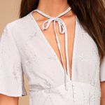 Lost + Wander Willow Light Gray Embroidered Romper Photo 4