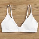 SheIn White Swimsuit Top Photo 0