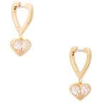 Kate Spade NWT  “Rock Solid” heart drop earrings Photo 1