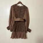 ASOS  Design Kalia Lace Mini Dress Brown Size 6 NWOT– Boho Romantic Party Style Photo 8