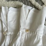 Charter Club  White Ruffle Button Down Cotton Blend Long Sleeve Dress Shirt Sz 4 Photo 4