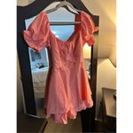 NEW Off Shoulder Ruffle Short Sleeve Romper Short XL Pink Photo 4