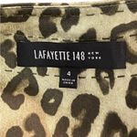 Lafayette 148 New York Size Small Sleeveless Zip Front Olive Animal Print Dress Photo 5