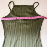 Rue 21  Olive Green Thin Strap Knitted Bodysuit With Snap Closure Sz M NWOT Photo 1