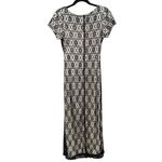 Harlow Dresses Black Lace‎ Maxi Dress Sheath Belted Short Sleeve Size 8 Photo 4