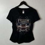Harley Davidson Harley-Davidson Womens Freedom Machines Motorcycle Graphic T-Shirt Medium Black Photo 12