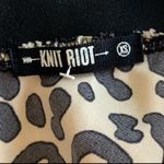 Victoria's Secret X Knit Riot Leopard Print Satin Midi Skirt Photo 3