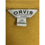 Orvis  Yellow Mustard Short Sleeve Top Size Large Comfy Outdoors Casual Travel Photo 2