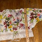 Timing Multicolor Floral Sheer Blouse Cropped size M Photo 7