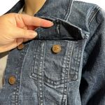 Peoples Liberation Womens Denim Blue Jean Jacket Dark Wash Short Length Medium Photo 9