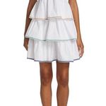 SBetro White Ruffle Tiered Sleeveless Boho Camisole Cami Mini A Line Dress Sz S Photo 2