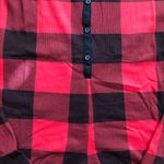 Old Navy Onesie Red and Black Plaid Front Button Closure Pajamas Women’s Size L Photo 7